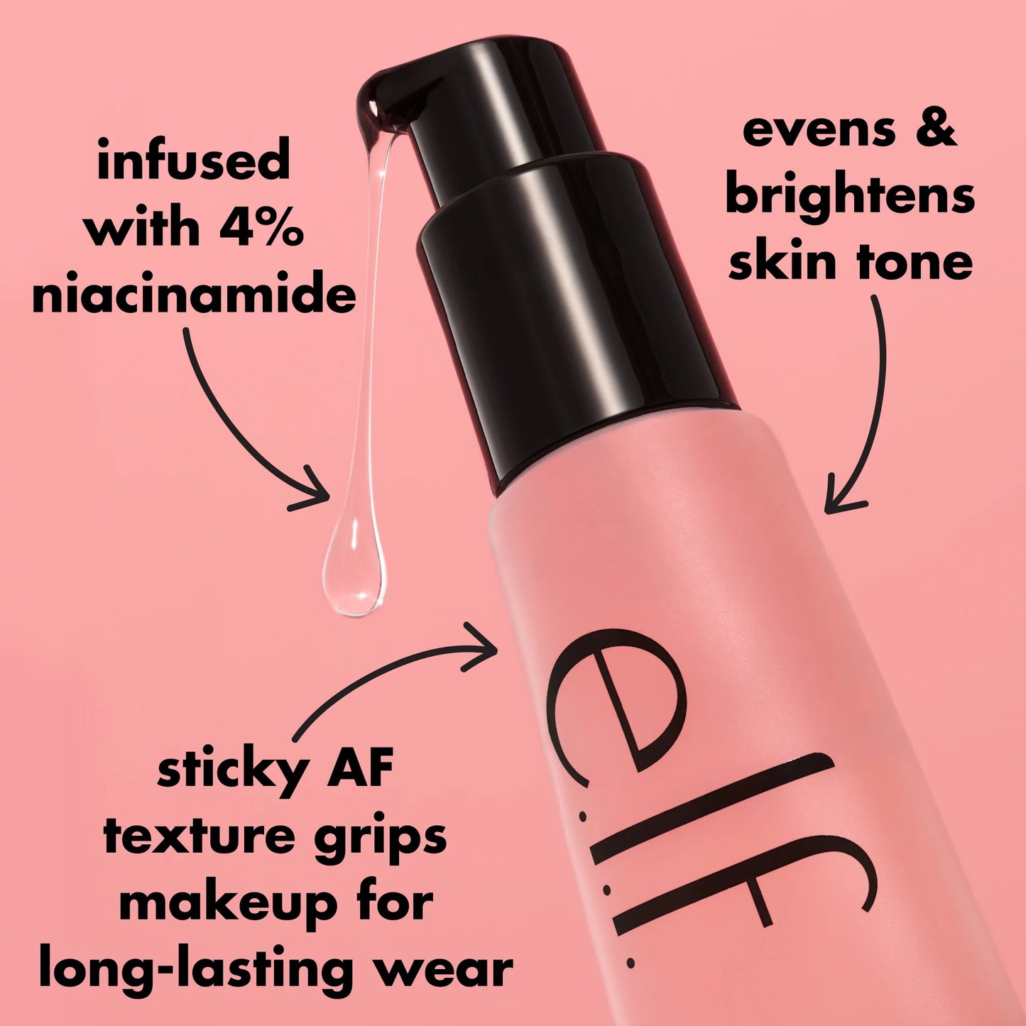 E.L.F. Power Grip Primer + 4% Niacinamide, 0.8 Fl Oz